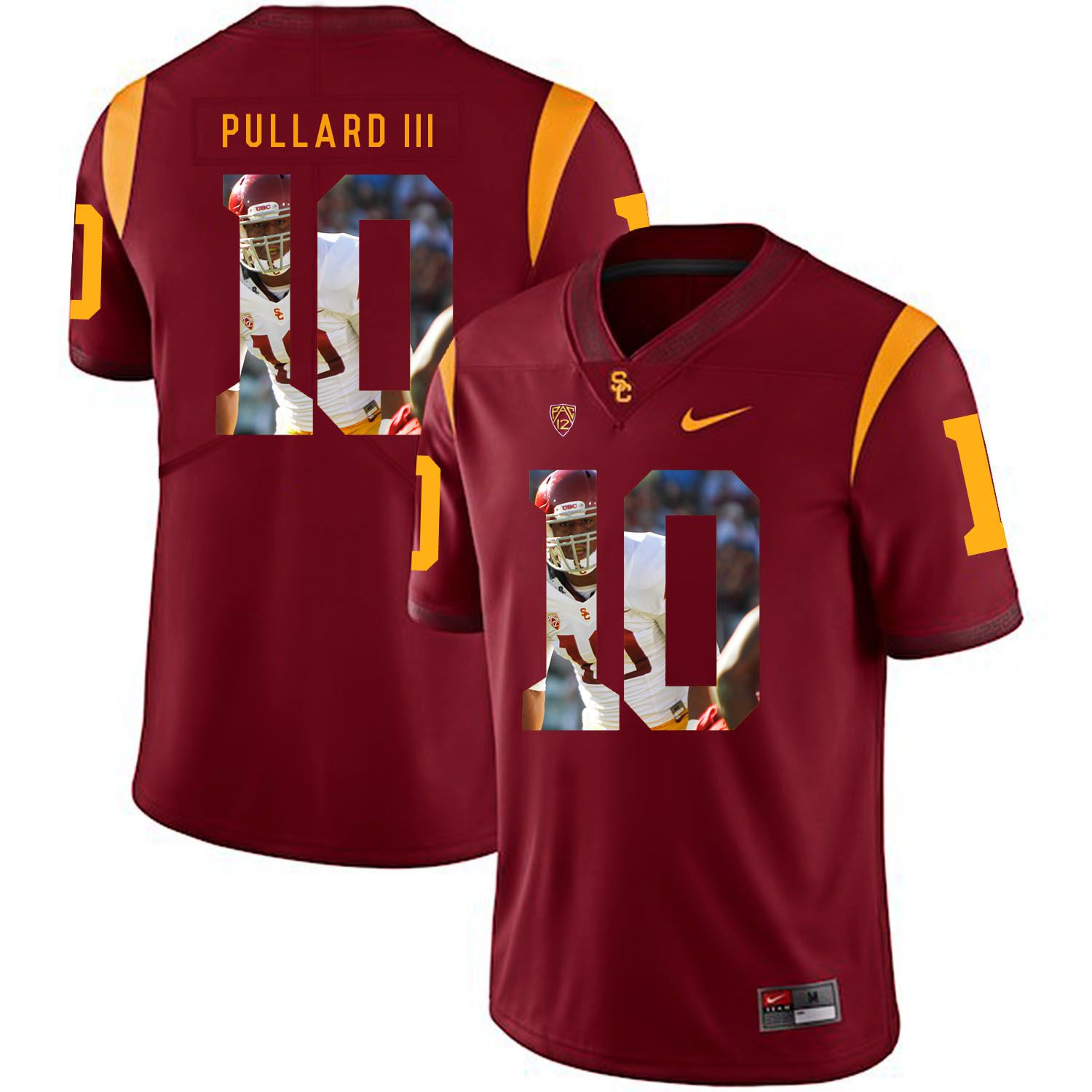 Men USC Trojans 10 Pullard iii Red Fashion Edition Customized NCAA Jerseys